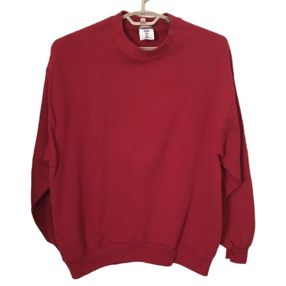 Vintage Jerzees USA Sweatshirt Unisex 2X Red Pullover XXL Athletic Men Women 90s - Picture 6 of 16